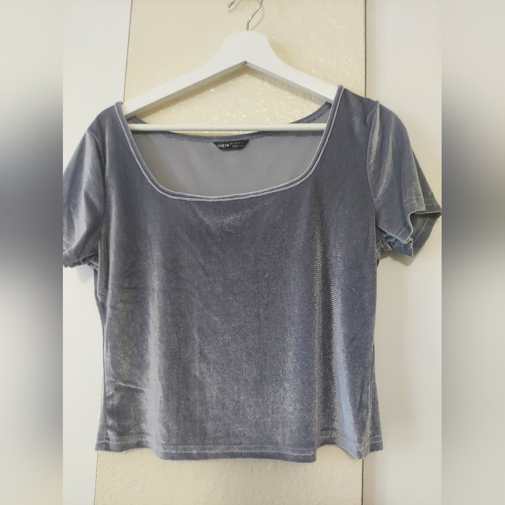 Shein Velvet Crop Top